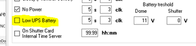 Capture low batt